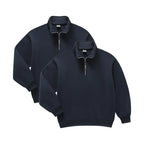 Men's Minimalist Half Zip Drop Shoulder Regular Fit Hoodie