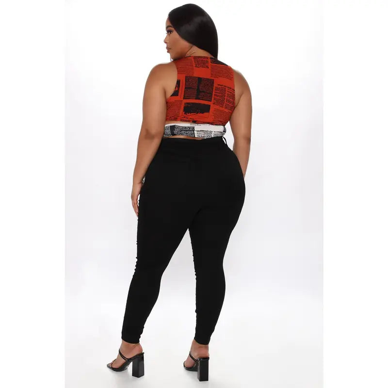 Flation Women's Flex Game Strong Super High Rise Skinny Denim Jeans Black | Flation Streetwear