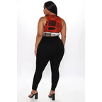 Flation Women's Flex Game Strong Super High Rise Skinny Denim Jeans Black | Flation Streetwear