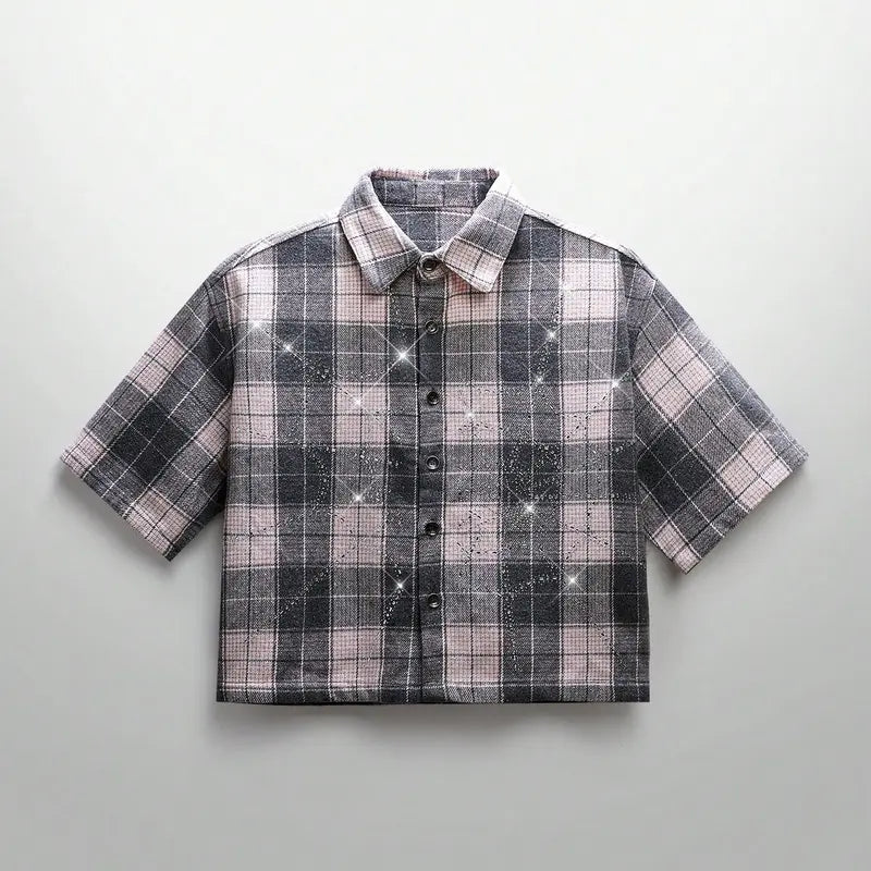 Flation Unisex Crystal Spider Web Shirt | Flation Streetwear