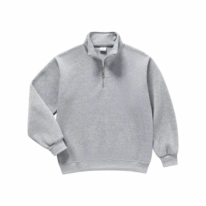 Men's Minimalist Half Zip Drop Shoulder Regular Fit Hoodie
