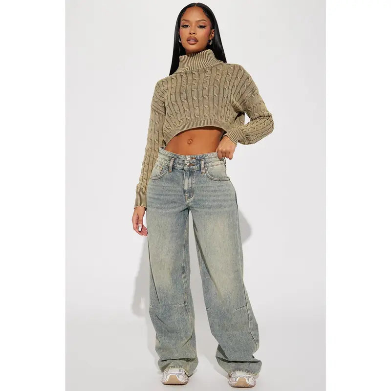 Flation Women's Artesia Tinted Baggy Non Stretch Denim Jeans Light Wash | Flation Streetwear