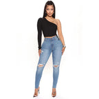 Flation Women's Our Favorite High Rise Skinny Jeans Medium Blue Wash | Flation Streetwear