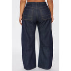 Flation Women's Premium Selvedge Utility Straight Leg Denim Jeans Dark Denim | Flation Streetwear