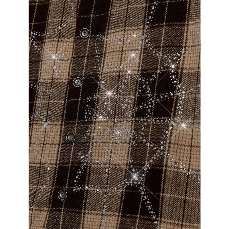 Flation Unisex Crystal Spider Web Shirt | Flation Streetwear
