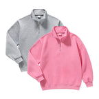 Men's Minimalist Half Zip Drop Shoulder Regular Fit Hoodie