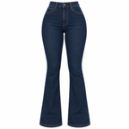 Flation Women's Deep In My Soul Flare Denim Jeans Dark Denim  | Flation Streetwear
