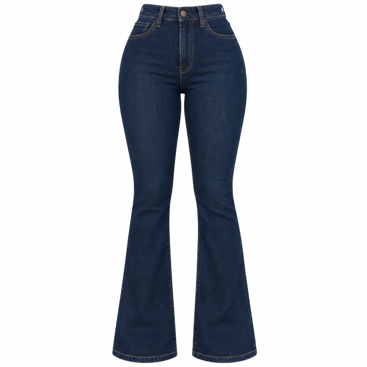 Flation Women's Deep In My Soul Flare Denim Jeans Dark Denim  | Flation Streetwear