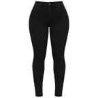 Flation Women's Flex Game Strong Super High Rise Skinny Denim Jeans Black | Flation Streetwear