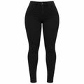Flation Women's Flex Game Strong Super High Rise Skinny Denim Jeans Black | Flation Streetwear