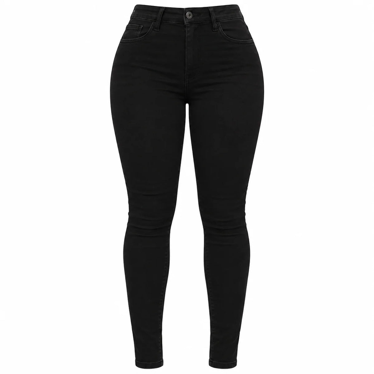 Flation Women's Flex Game Strong Super High Rise Skinny Denim Jeans Black | Flation Streetwear