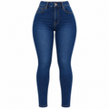 Flation Women's Marilyn High Waisted Skinny Denim Jeans Dark Wash | Flation Streetwear