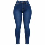 Flation Women's Marilyn High Waisted Skinny Denim Jeans Dark Wash | Flation Streetwear