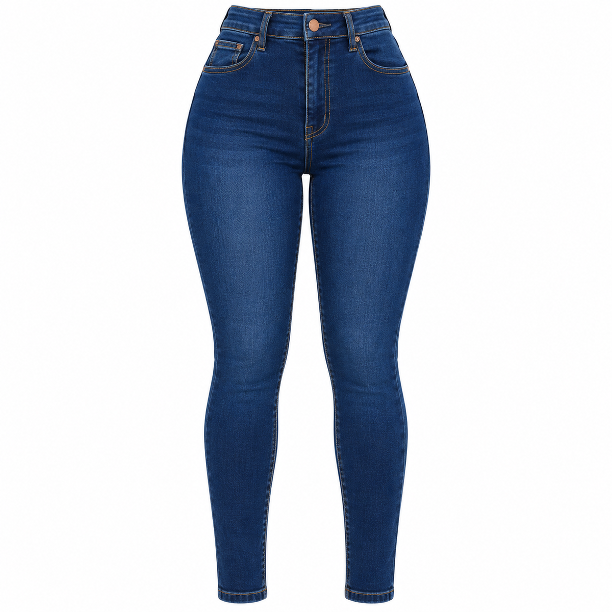 Flation Women's Marilyn High Waisted Skinny Denim Jeans Dark Wash | Flation Streetwear