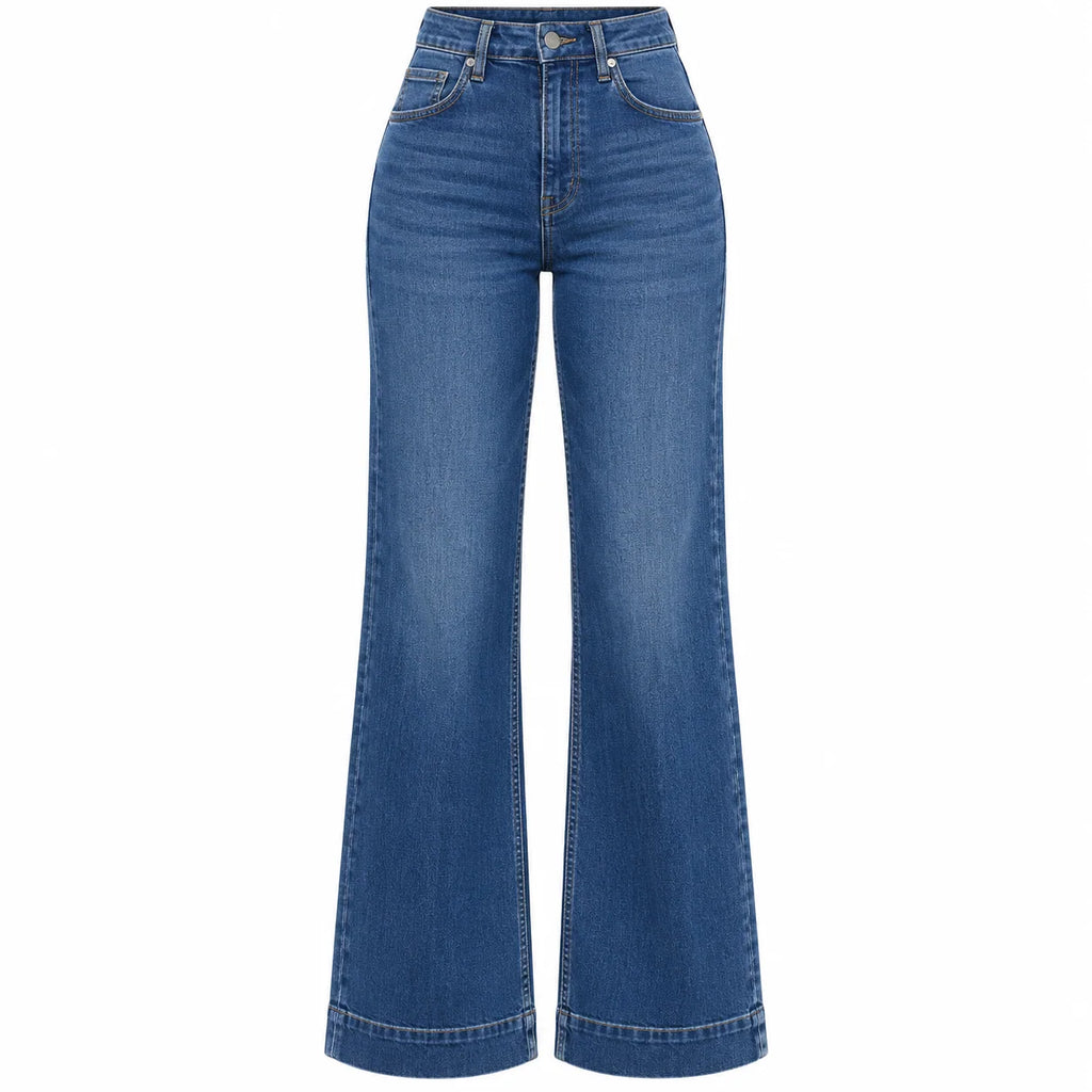 Flation Women's Tall Margot Stretch Trouser Denim Jeans Dark Wash | Flation Streetwear