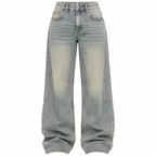 Flation Women's Artesia Tinted Baggy Non Stretch Denim Jeans Light Wash | Flation Streetwear