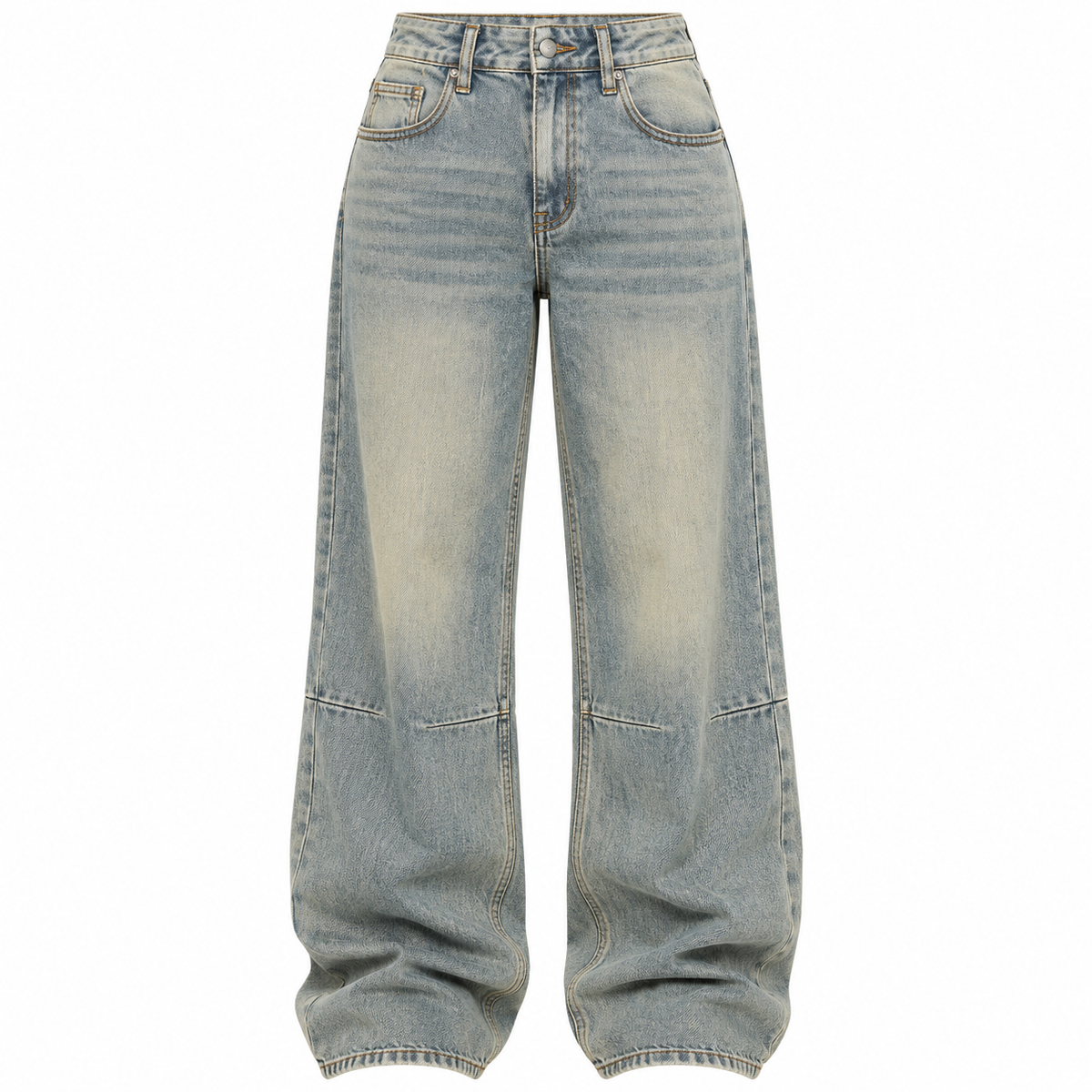 Flation Women's Artesia Tinted Baggy Non Stretch Denim Jeans Light Wash | Flation Streetwear