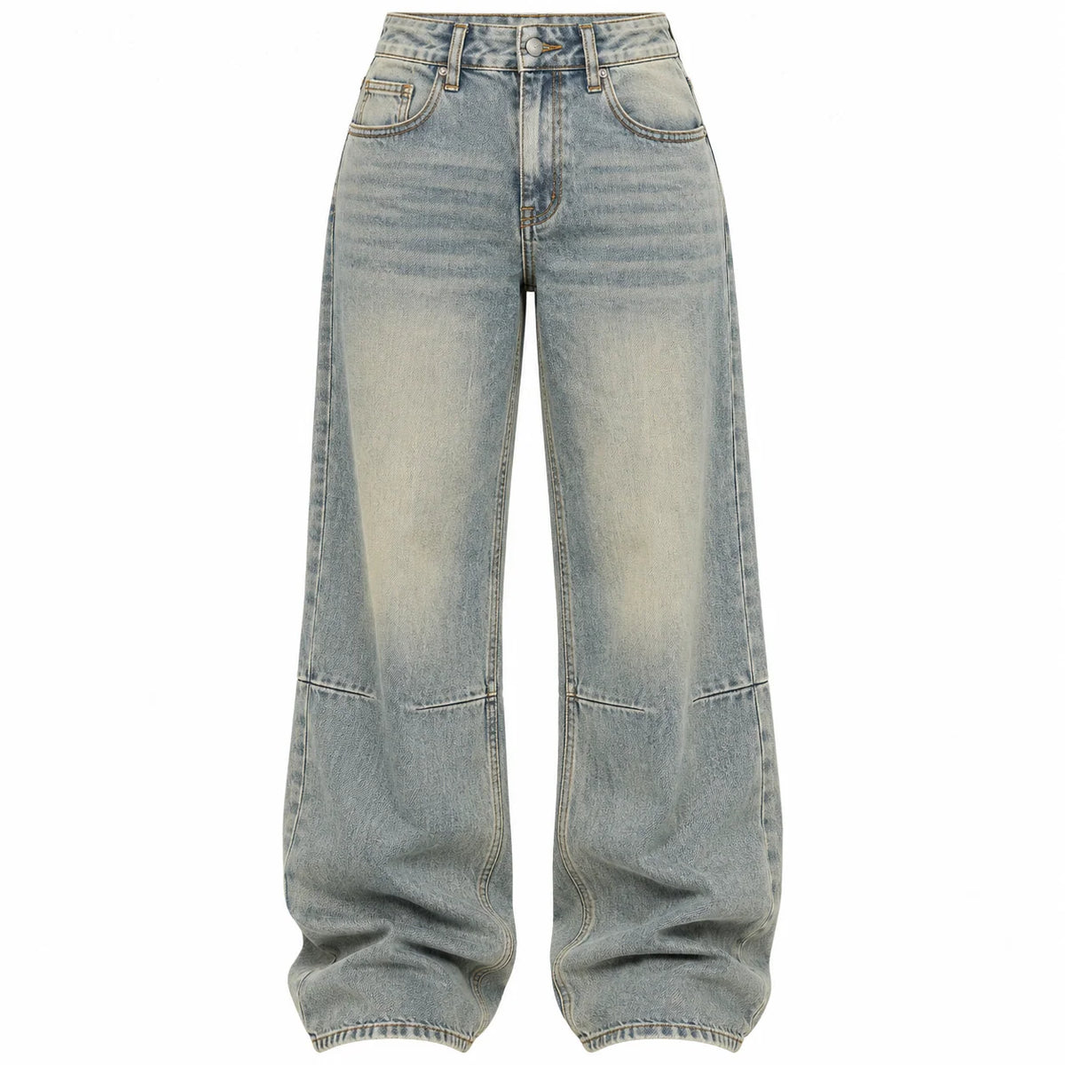 Flation Women's Artesia Tinted Baggy Non Stretch Denim Jeans Light Wash | Flation Streetwear