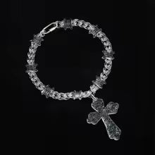 Flation Big Cross Pendant Bramble Chain Necklace 48cm