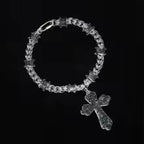 Flation Big Cross Pendant Bramble Chain Necklace 48cm