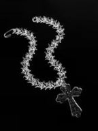 Flation Big Cross Pendant Bramble Chain Necklace 48cm