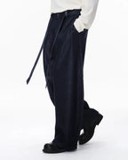 Raw Silky Denim Jeans with Belt | Flation Streetwear