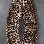 Flation Unisex Leopard Print Fleece Pants | Flation Streetwear