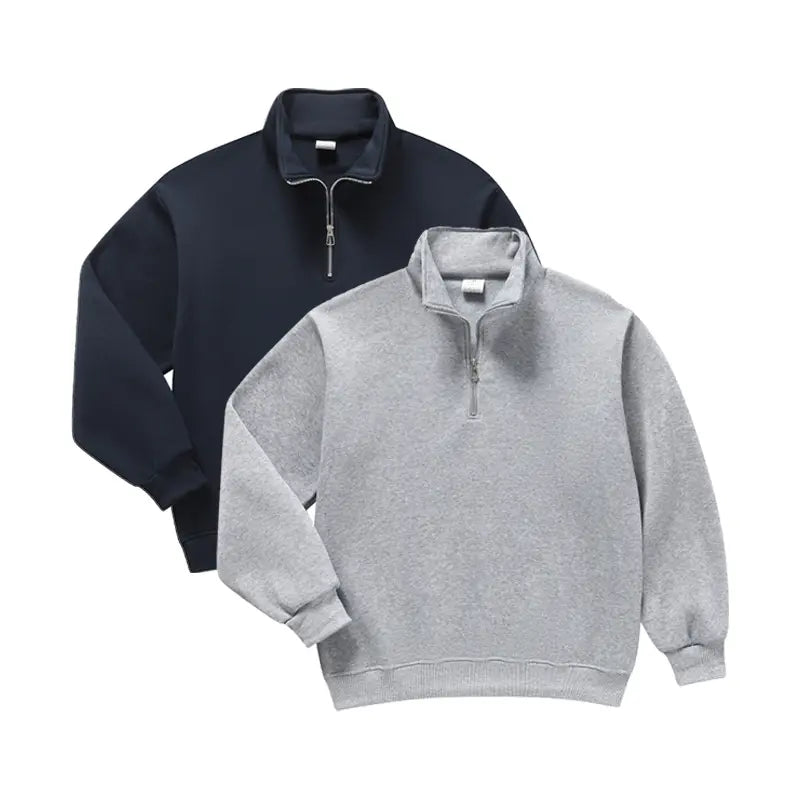 Men's Minimalist Half Zip Drop Shoulder Regular Fit Hoodie