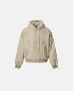 Faux Fur Lined Washed Hooded Jacket | Flation Streetwear