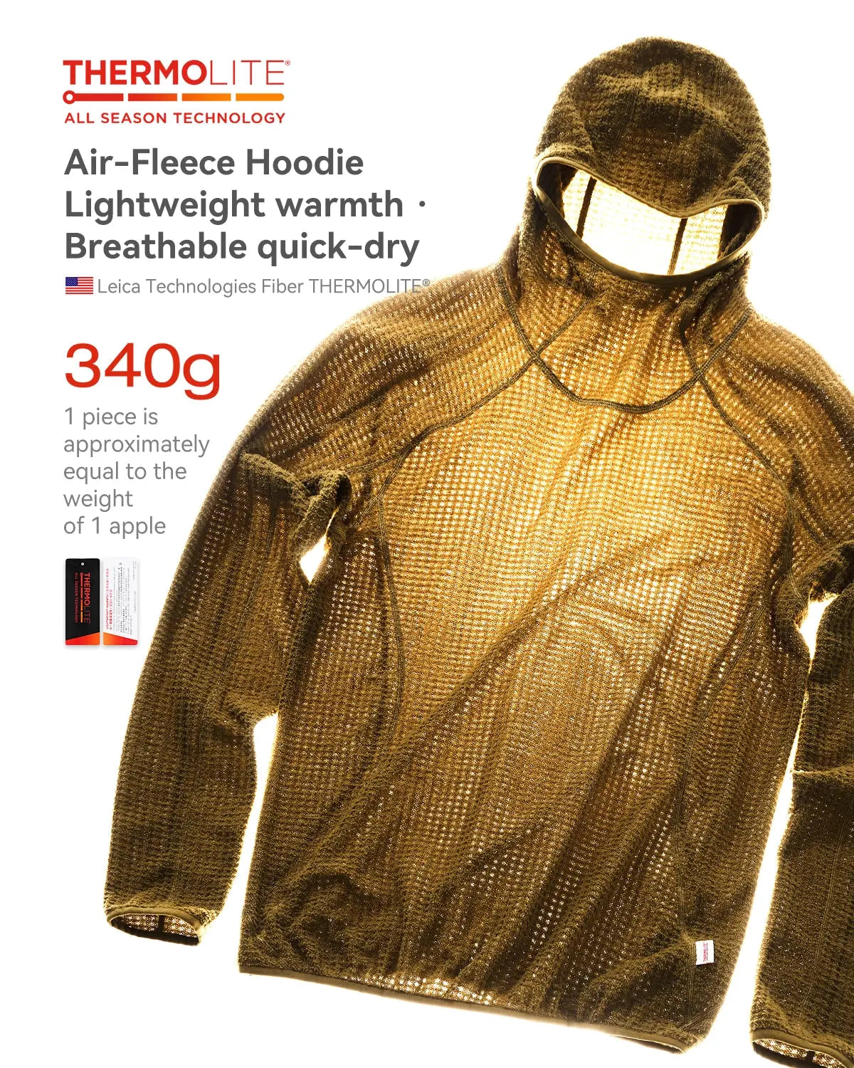 Thermolite® Lightweight Grid Texture Hoodies | Flation Streetwear