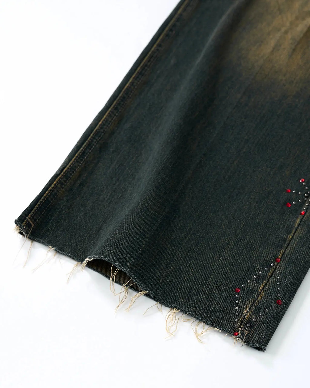 Dirty Wash Rhinestone Baggy Jeans | Flation Streetwear