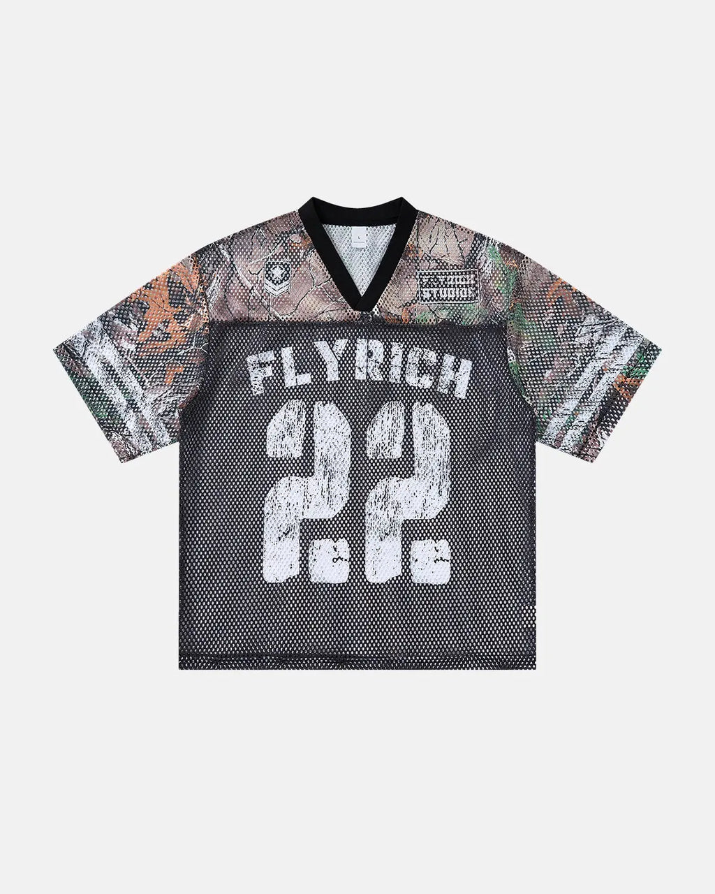 Camo Mesh Digital Print Jersey Tee | Flation Streetwear