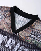 Camo Mesh Digital Print Jersey Tee | Flation Streetwear