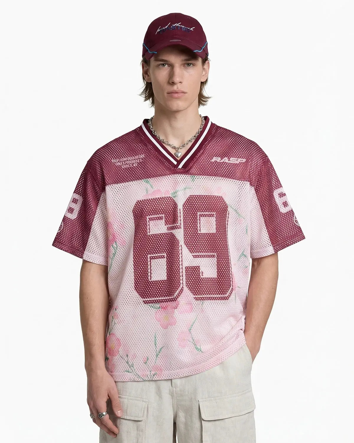 Floral Digital Print Mesh Jersey | Flation Streetwear