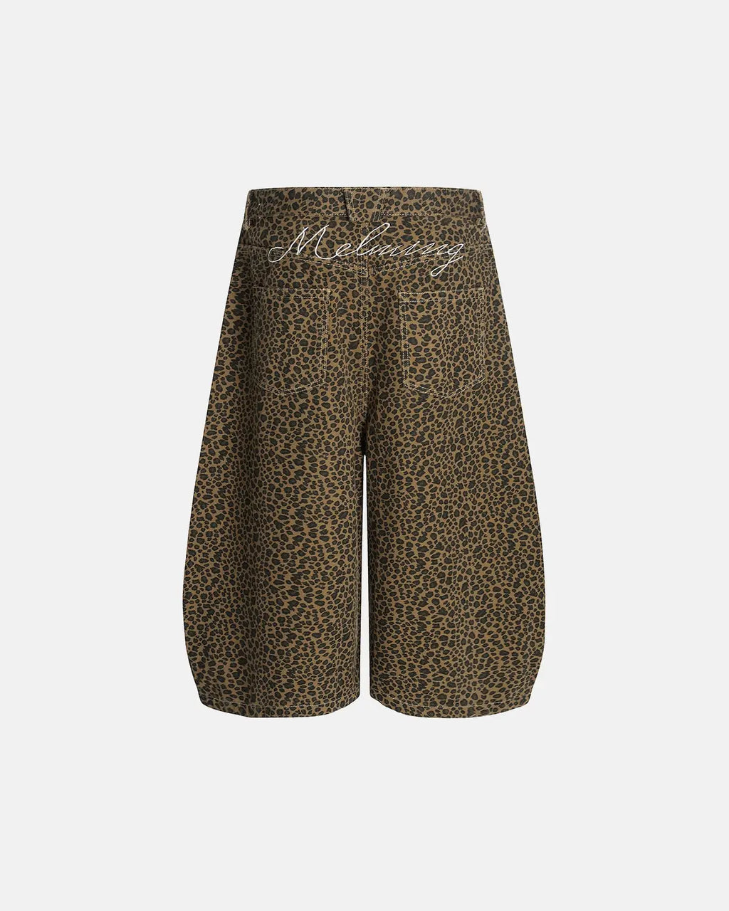 Leopard Print Barrel Longline Shorts | Flation Streetwear