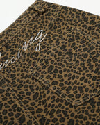 Leopard Print Barrel Longline Shorts | Flation Streetwear