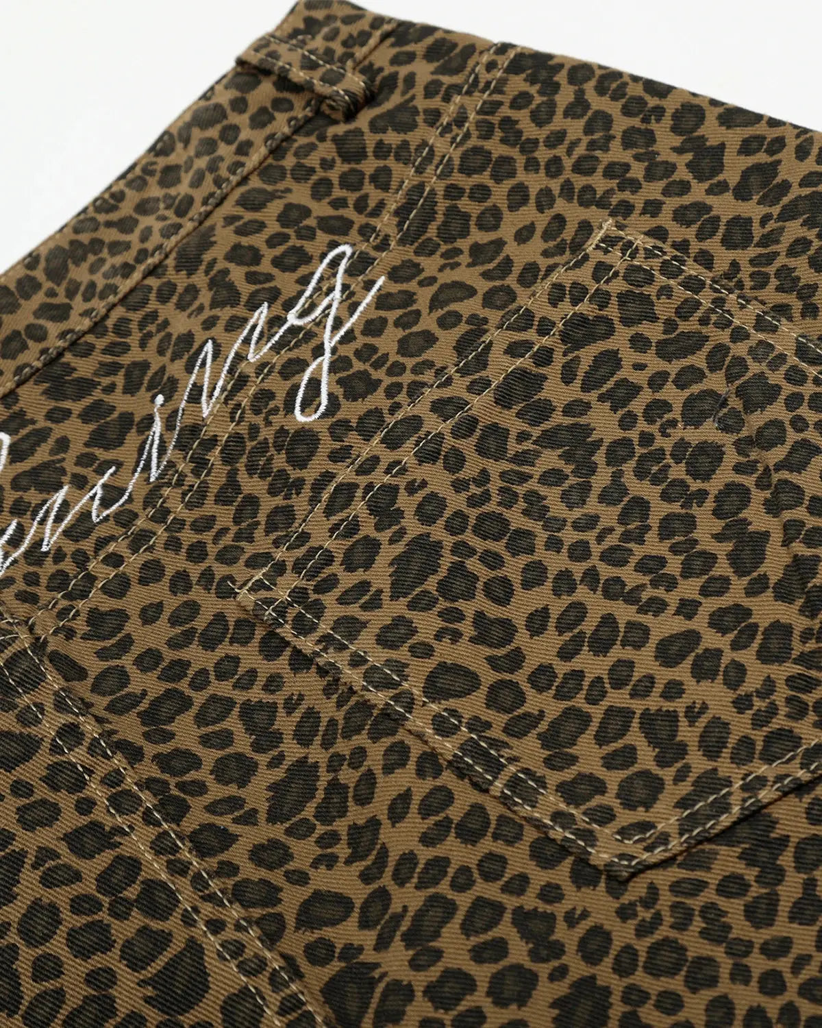 Leopard Print Barrel Longline Shorts | Flation Streetwear
