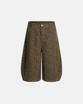 Leopard Print Barrel Longline Shorts | Flation Streetwear