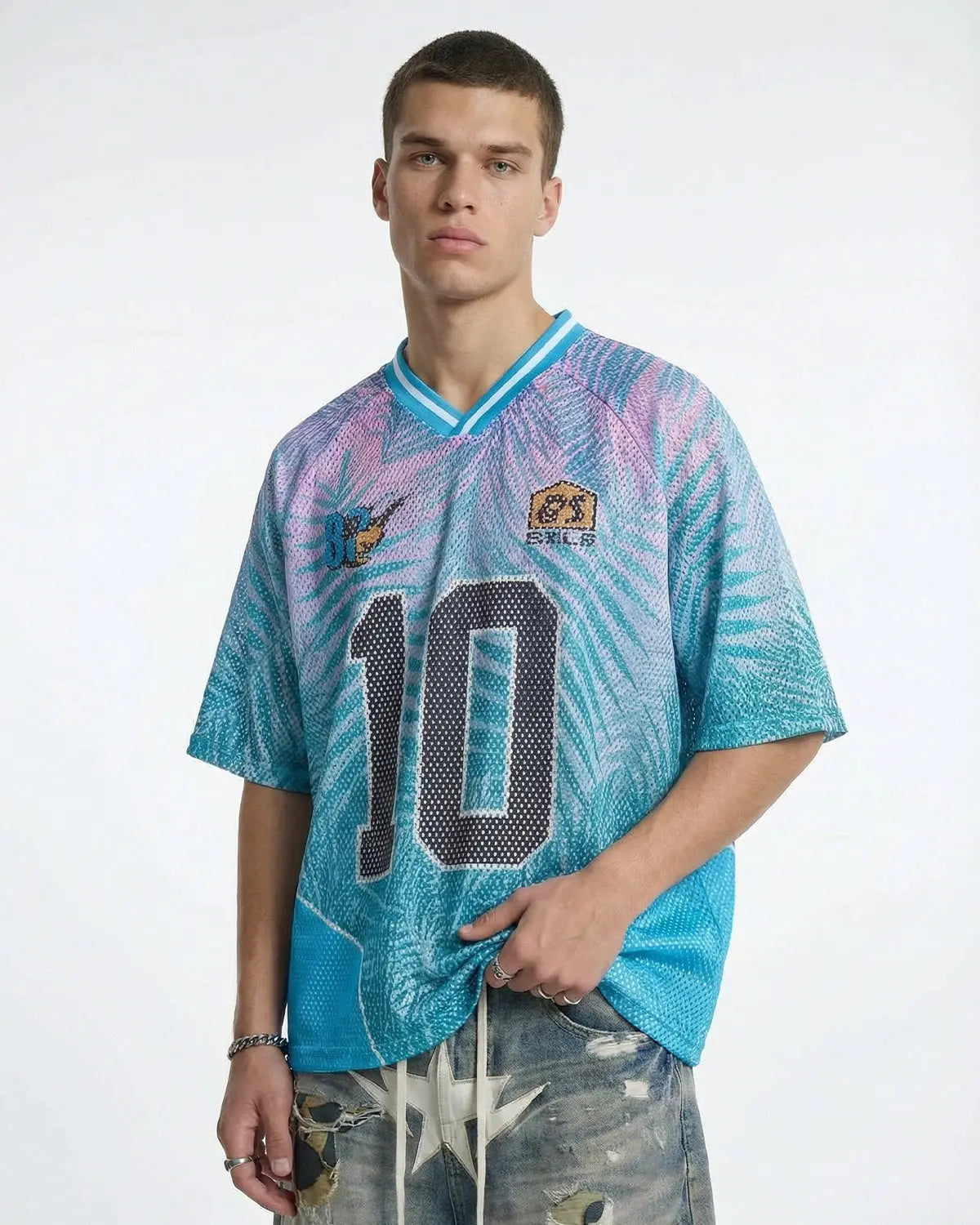 Oversized Mesh Football Jersey | Flation Streetwear