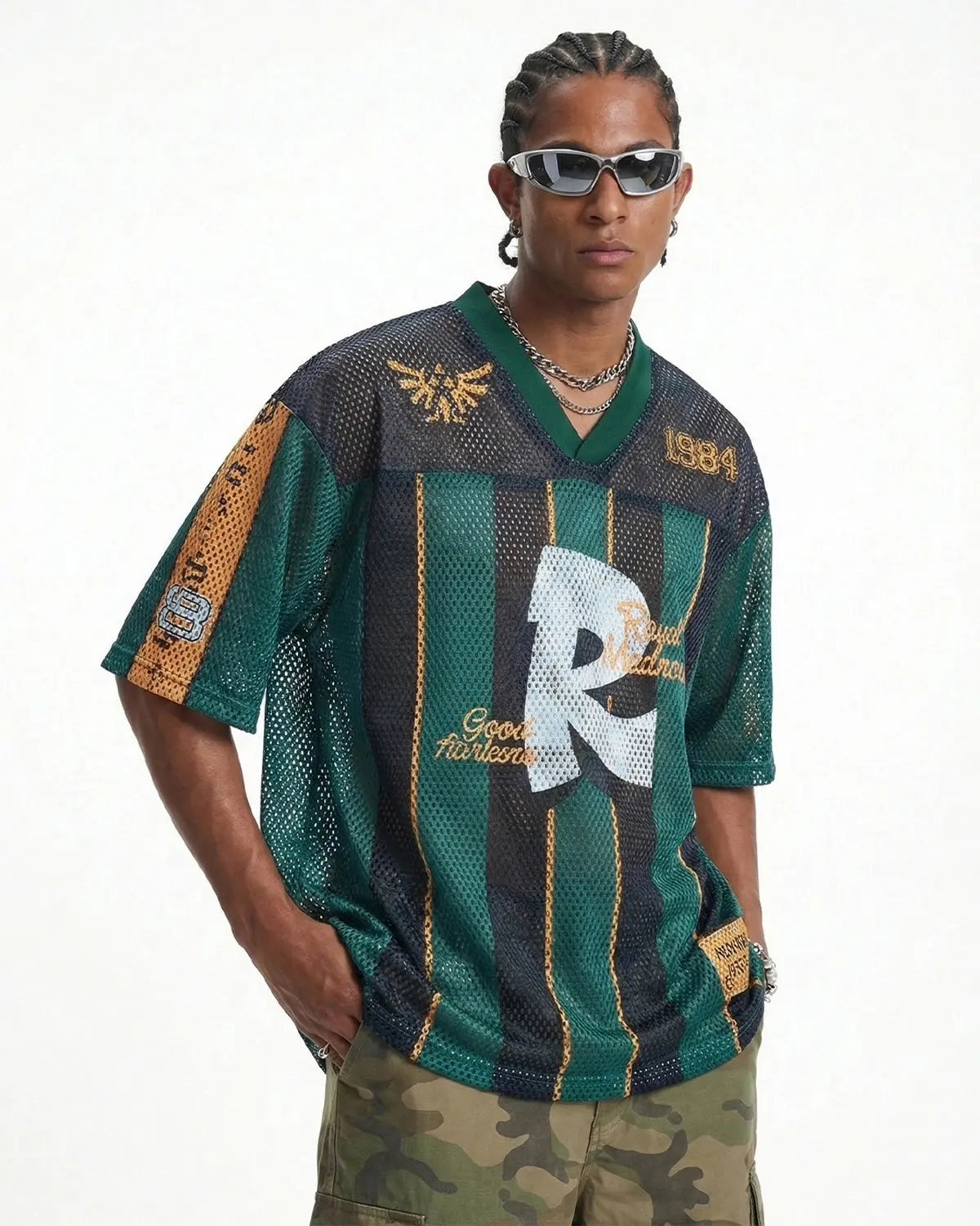 Vintage Striped Mesh Jersey | Flation Streetwear