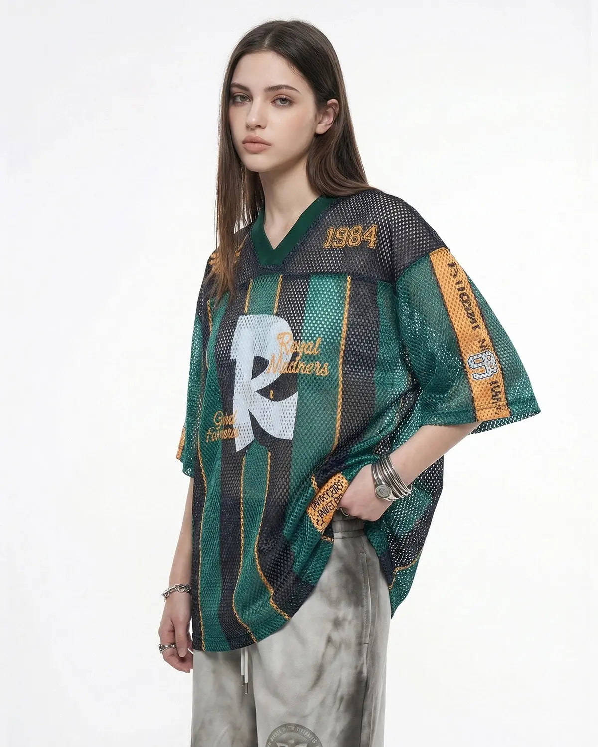 Vintage Striped Mesh Jersey | Flation Streetwear