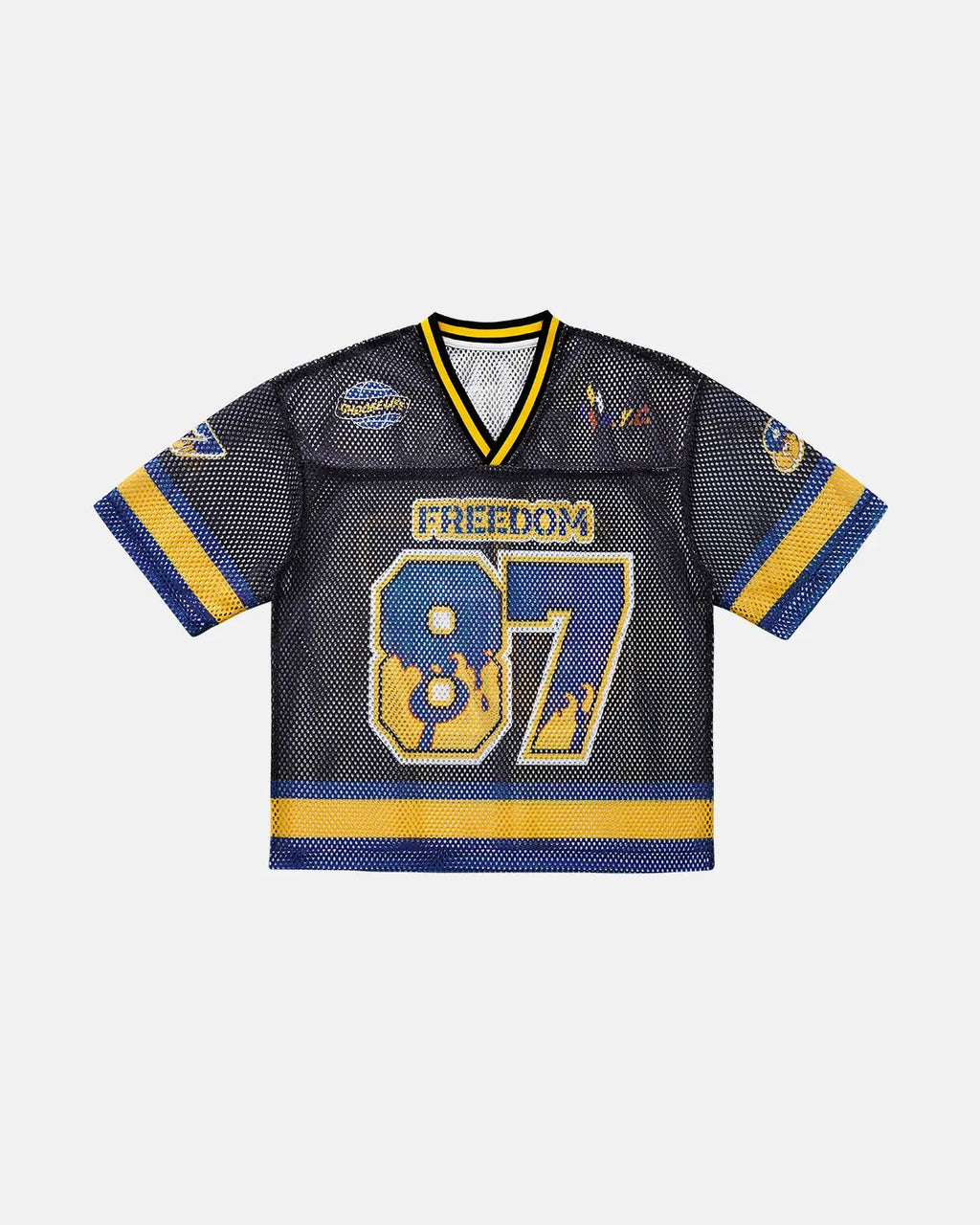 87 Jersey Mesh Print Tee | Flation Streetwear