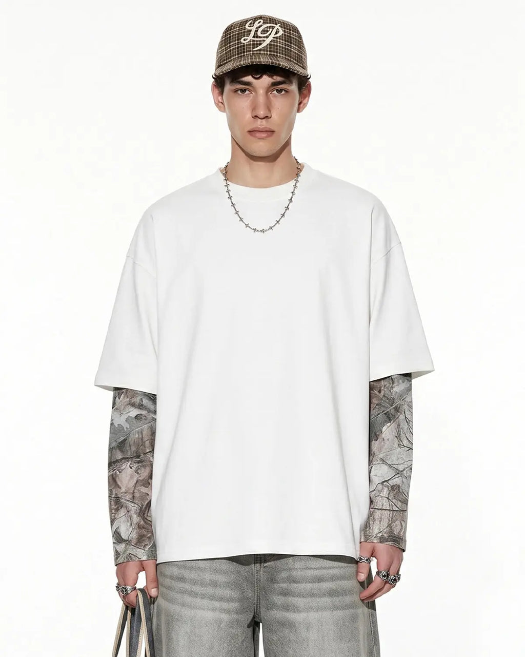 Camo Layered Oversized T-Shirt | Flation Streetwear