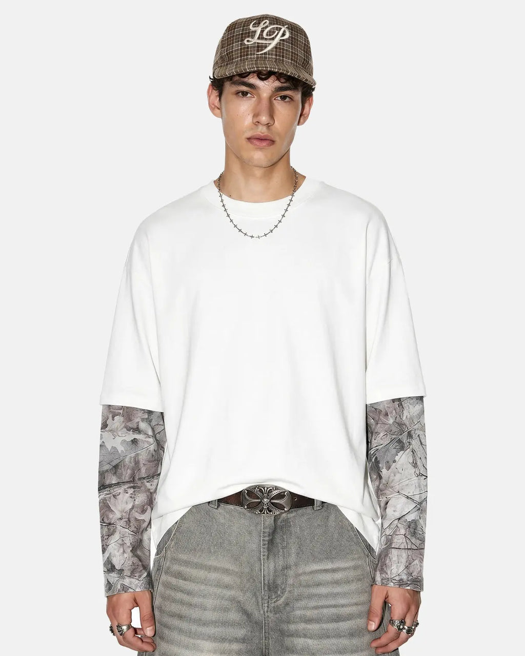 Camo Layered Oversized T-Shirt | Flation Streetwear