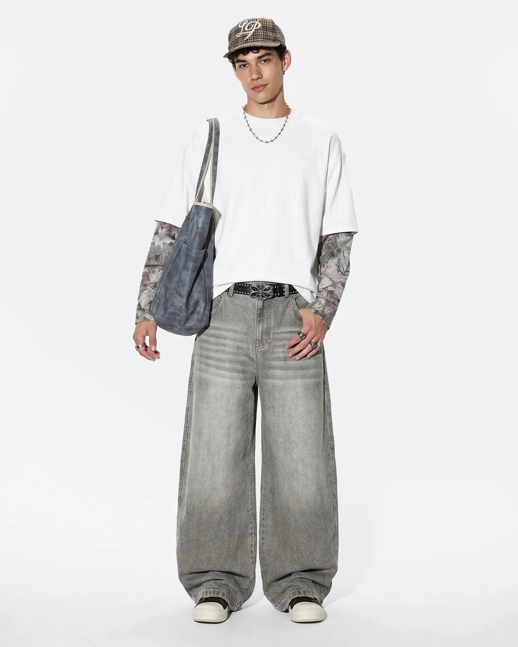 Camo Layered Oversized T-Shirt | Flation Streetwear
