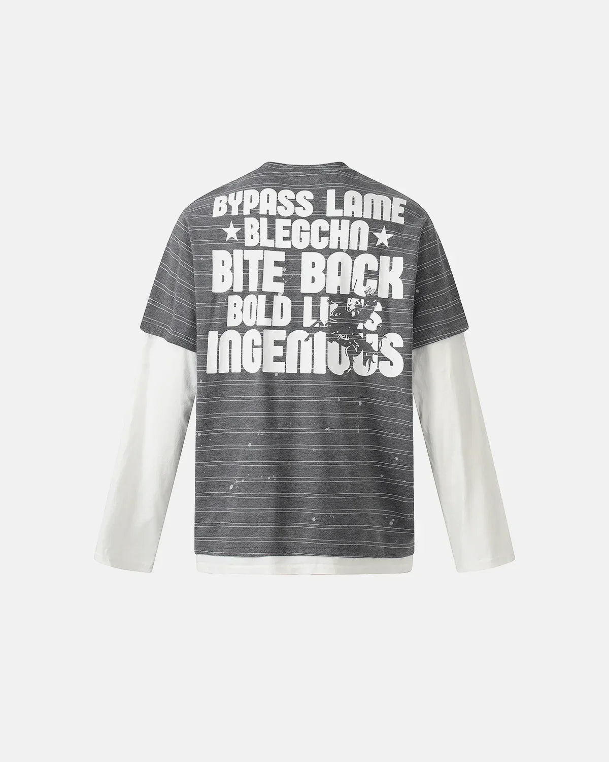 Layered Henley Stripe T-Shirt | Flation Streetwear