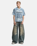 Mesh Patchwork Oversized Jersey | Flation Streetwear