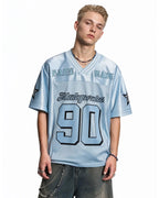 Mesh Patchwork Oversized Jersey | Flation Streetwear