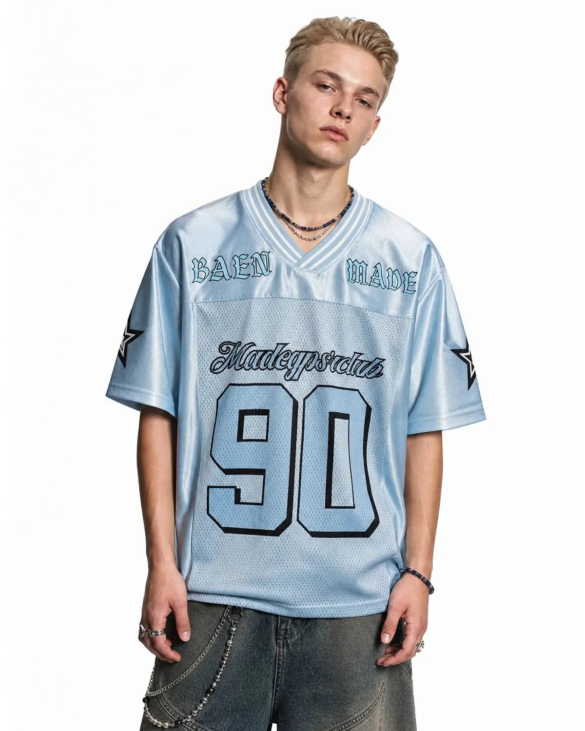 Mesh Patchwork Oversized Jersey | Flation Streetwear
