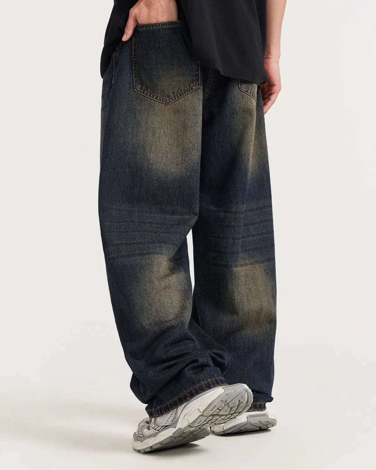 Monkey Wash Wide Leg Jeans | Flation Streetwear